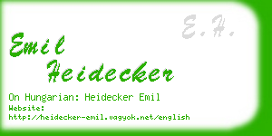 emil heidecker business card